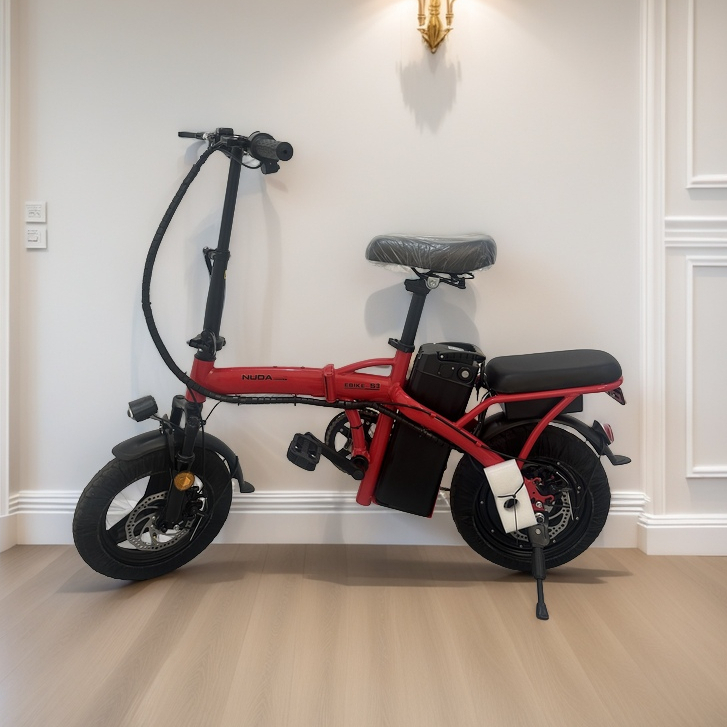 Bicicleta elétrica dobrável para adultos, pedal tripulado, compras ao ar livre, viagem