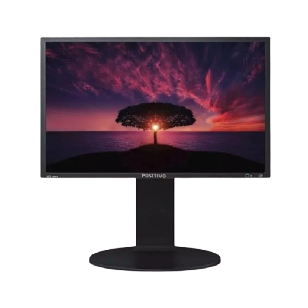 Monitor LED 18,5 Polegadas Positivo 19EB13P - BASE REGULÁVEL: ALTURA E ROTATIVIDADE