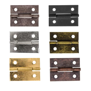 Dobradiça 1 1/4 Polegada Metal Zamac 4 Peças 32x24 MM Decoração Caixas + Parafusos