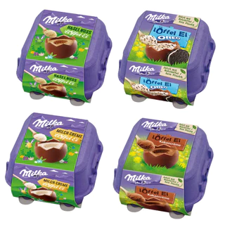 Kit 4 Sabor Milka Loffel Ei Ovos De Chocolate Com Recheios