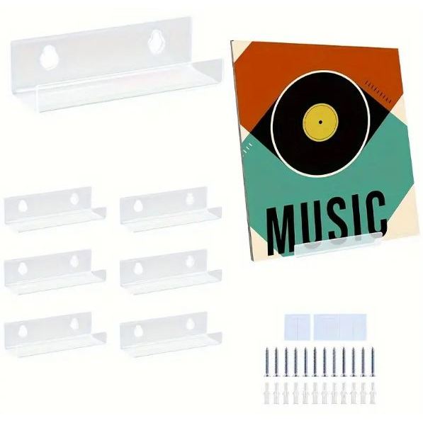Suporte de Disco de Vinil em acrílico Transpatente