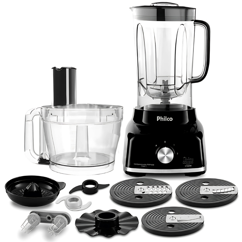 Multiprocessador 9 Em 1 Batedeira Espremedor Philco Turbo 17