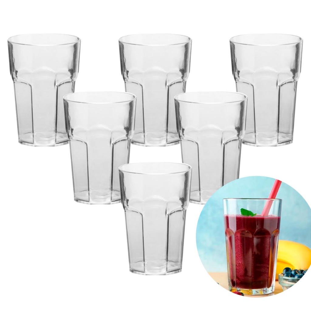 Jogo 6 Copos Luxo 500ml Bebidas Drinks