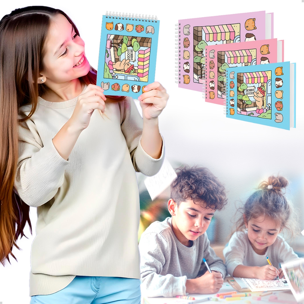 Livro Bobbie Goods De Pintura Fofo Adultos Crianças Criativo | Shopee ...
