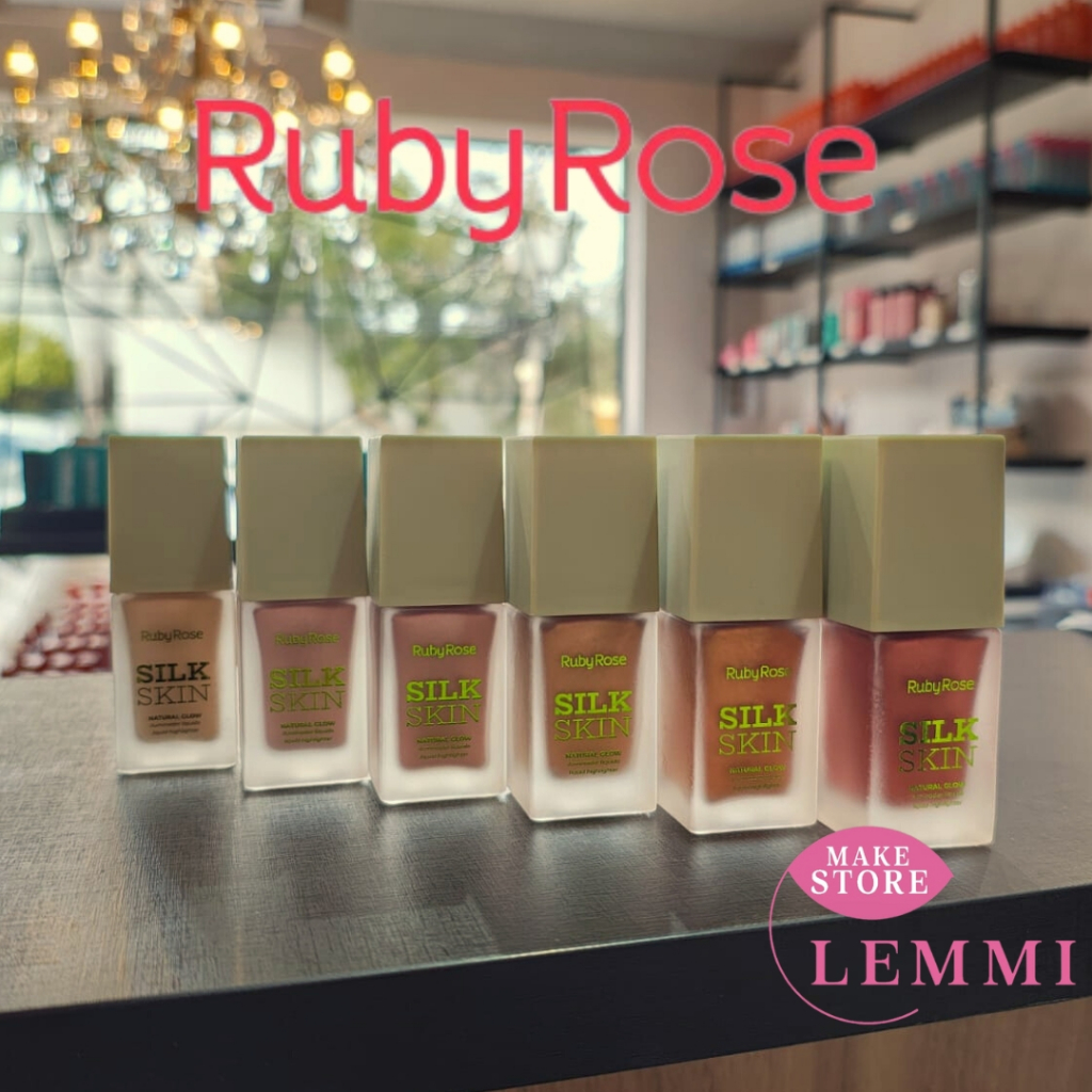 Lançamento Iluminador liquido Silk Skin - Ruby Rose | Shopee Brasil