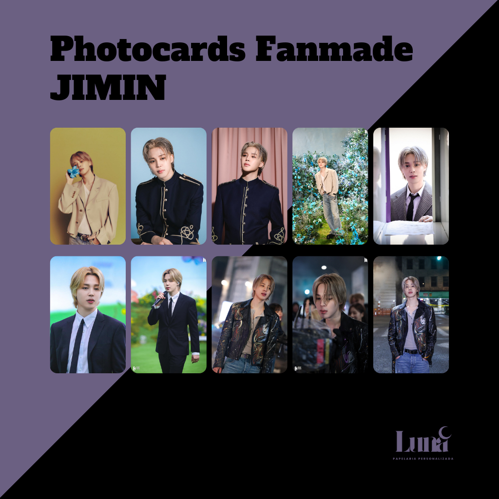 10 Photocards JIMIN | BTS | KPOP | Shopee Brasil