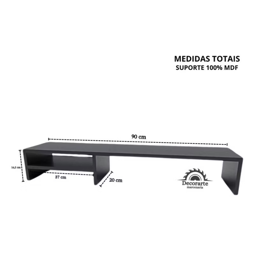 Base elevada para monitor notebook 90cm em mdf TOP | Shopee Brasil