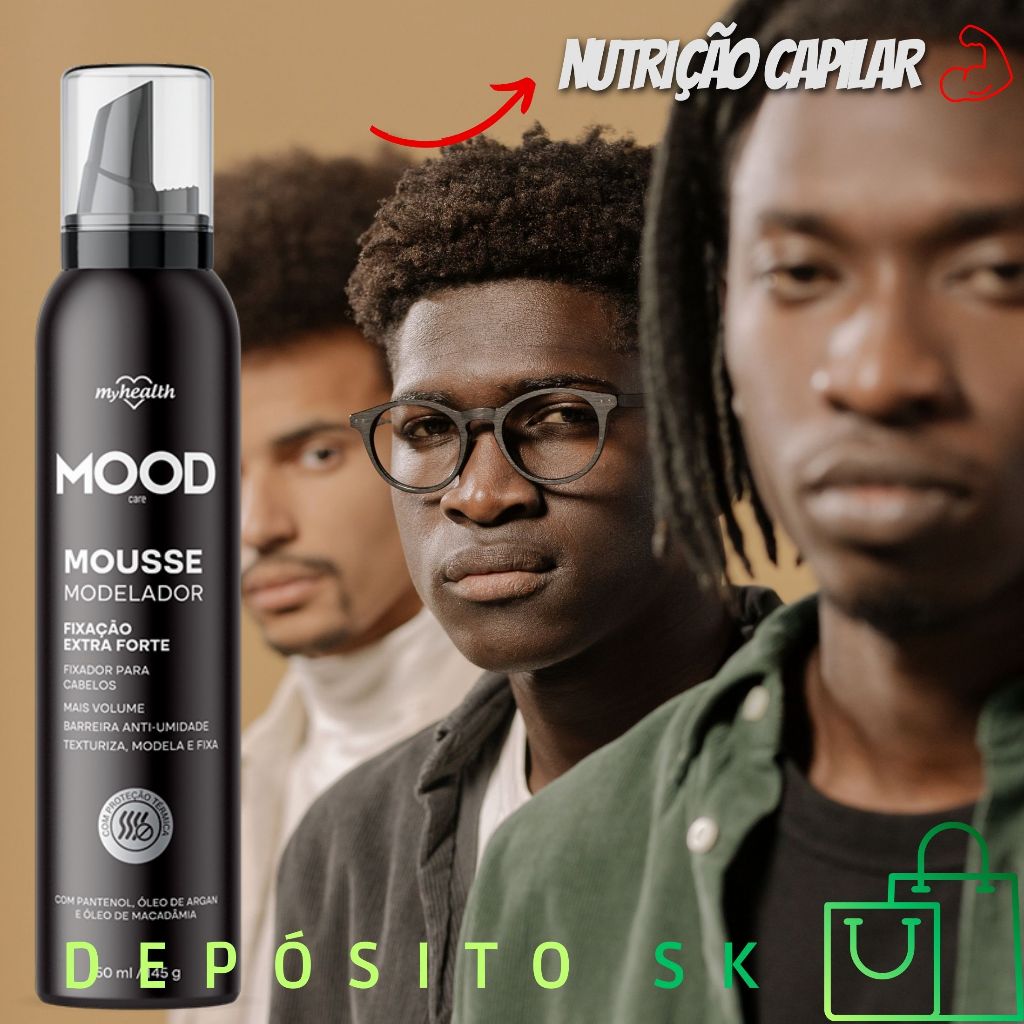Mousse Modelador Extra Forte MOOD CARE Fixação Nutrição para Seus