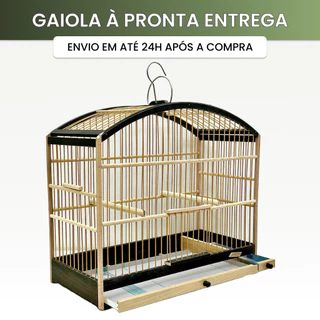 Gaiola De Passeio 37cm Simples Para Pássaros Pequenos Cocho Baixo Coleiro Papacapim