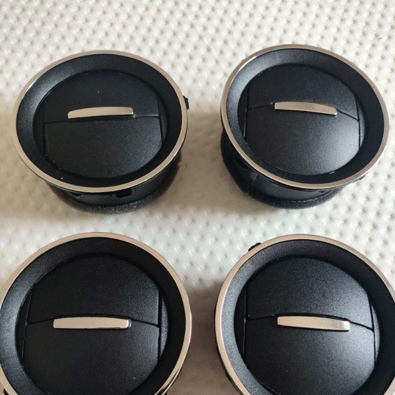 Kit 4 Difusor De Ar Gol G4 G5 G6 Voyage Aro Botão Prata