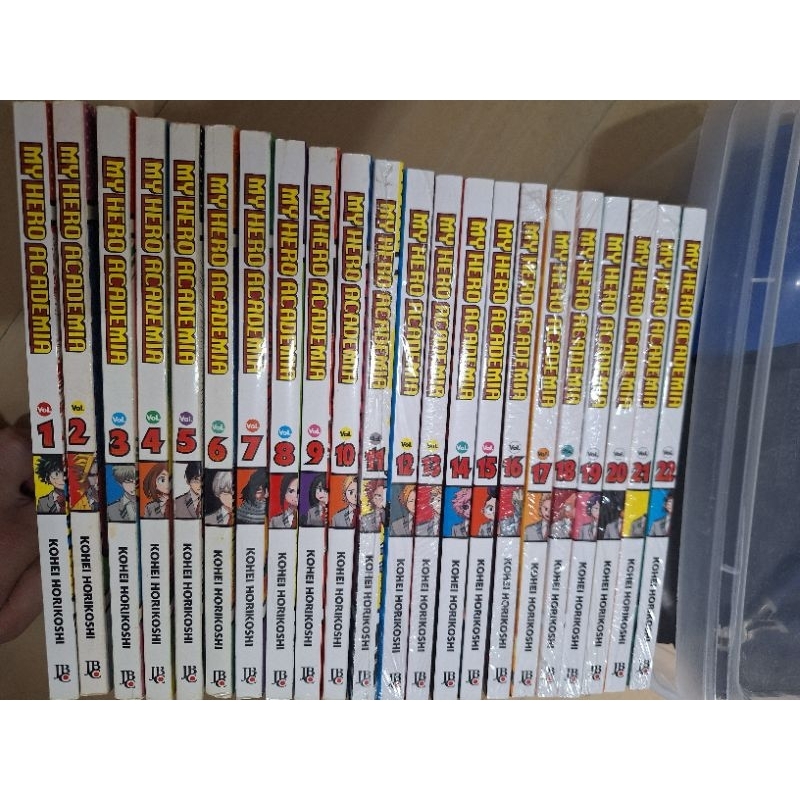 Mangá Boku no Hero My hero academia volume 1 ao 22 | Shopee Brasil