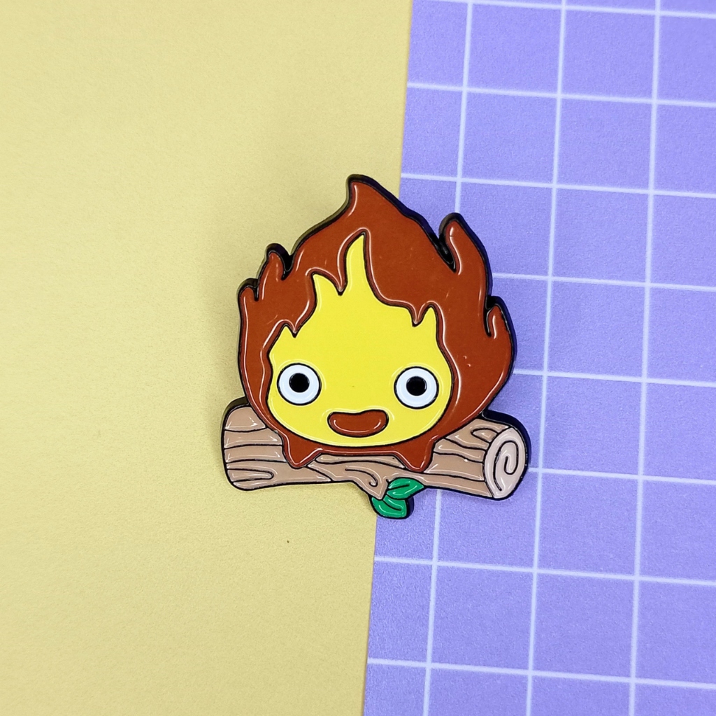 Pin Calcifer Studio Ghibli anime Broches pins de lapela | Shopee Brasil