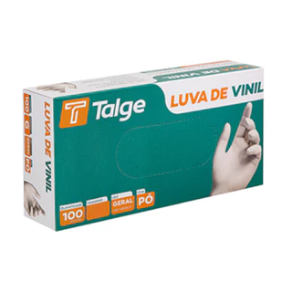 Luva Vinil Tamanho P, M ou G Descartável C/ 100 Unid ( Com Pó e Sem Pó ) DESCARPACK / TALGE em Oferta na Shopee