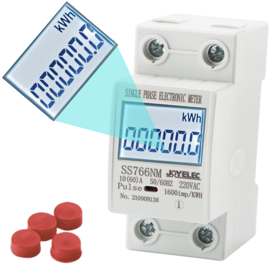Medidor Consumo De Energia Eletrica Monofasico 220v 60a Display Digital Lcd Luz Led Kwh Analisador