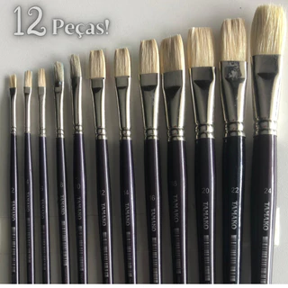 Kit 12pcs Pincéis De Pintura Para Artesanato E Equipamentos Artísticos Multifuncionais