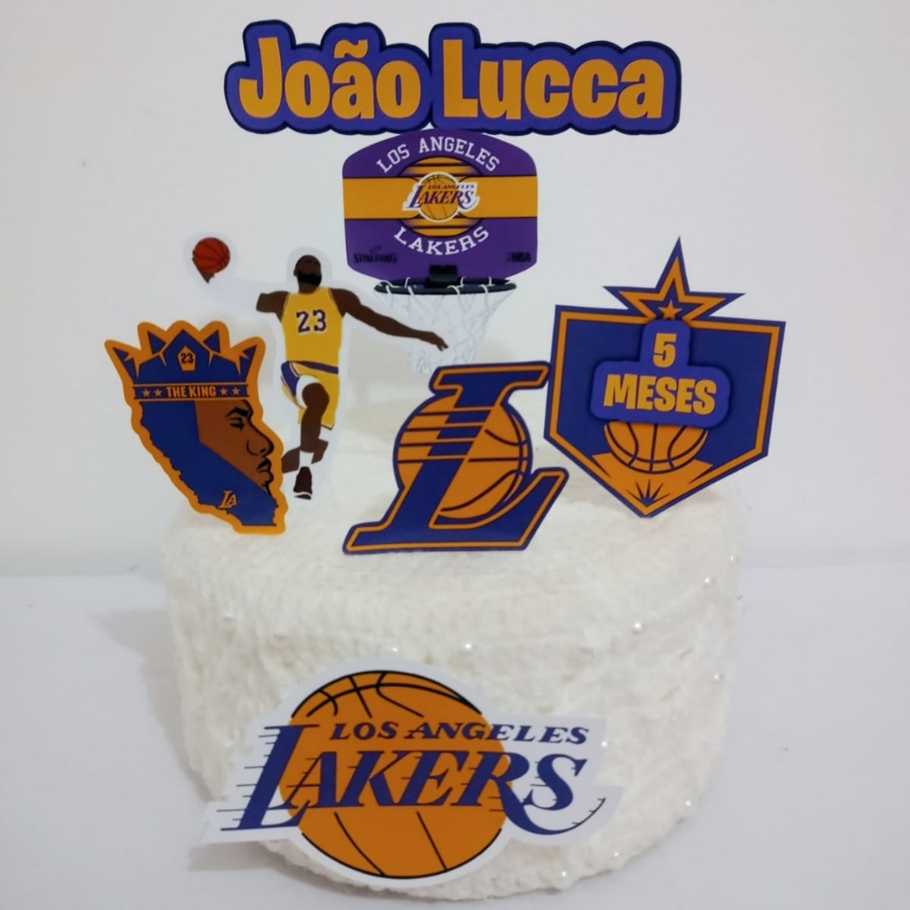 Topo Topper Decoração De Bolo Enfeite Basquete Times NBA | Shopee Brasil