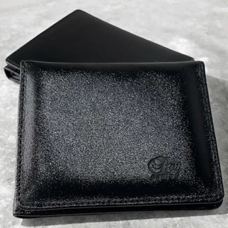 Carteira Masculina Pequena de Couro Legítimo Preta e Marrom Slim Modelo L Com Divisória Porta CNH