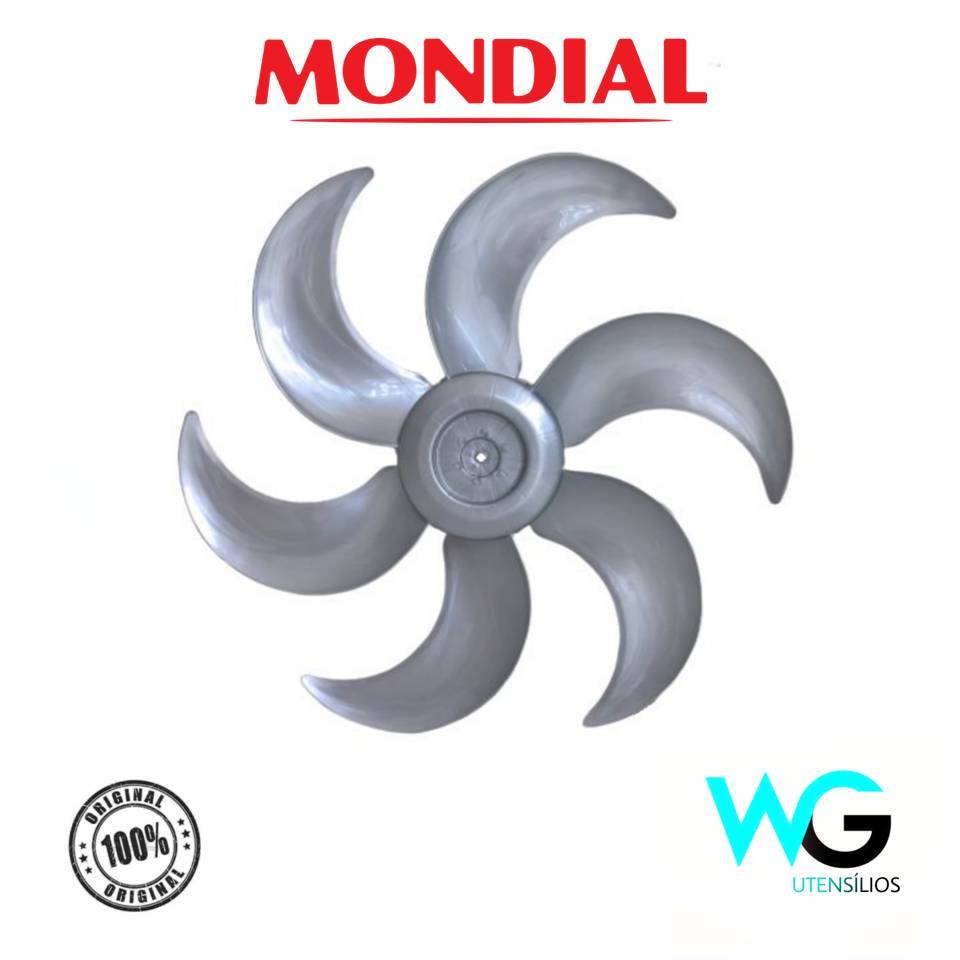 Hélice Ventilador Mondial Bravio 50cm Vt51 6 Pás Prata
