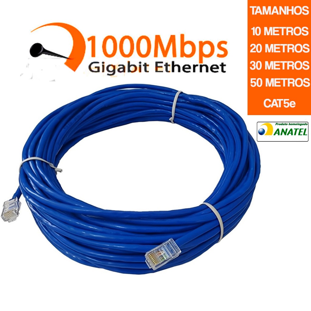 Cabo De Rede Montado 100% Cobre Giga Alta Velocidade para Internet ...