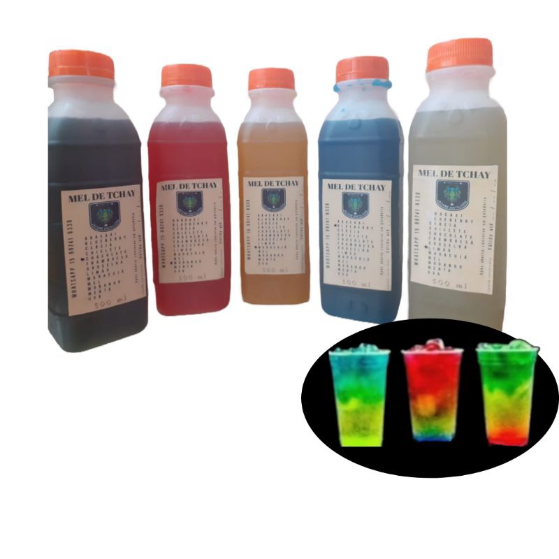 Kit 5 Xarope para Drinks Copão Soda Italiana - Mel Tchay 300ml Sabores ...