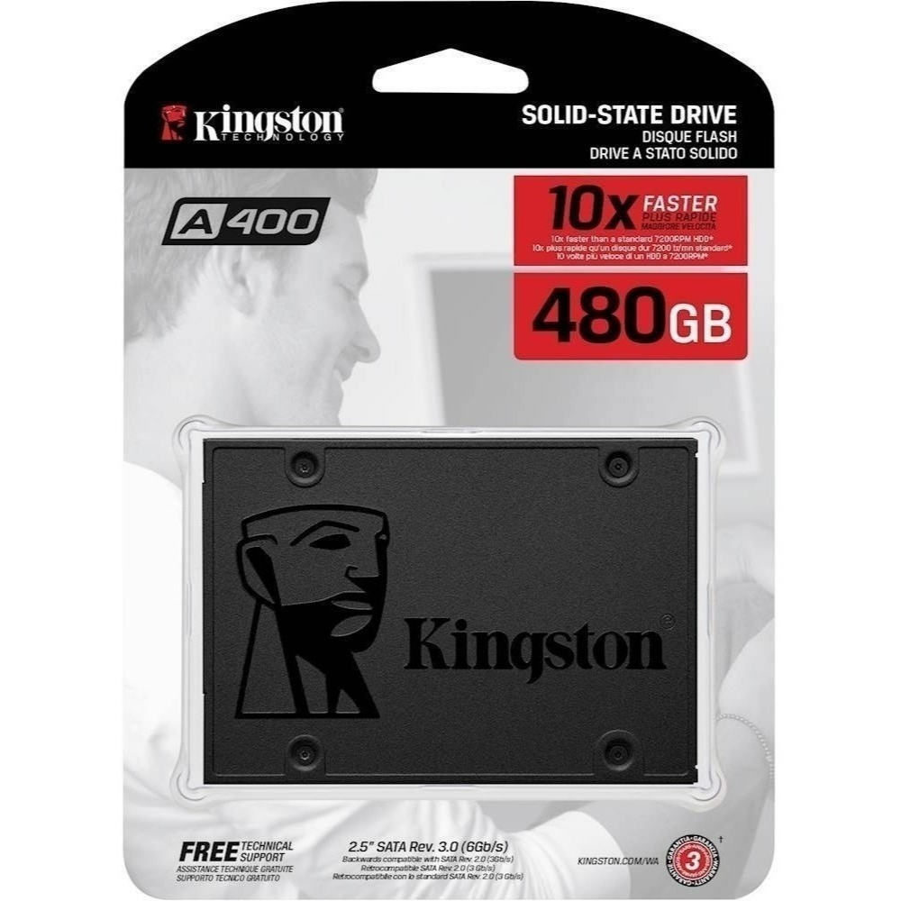 Ssd Kingston 480gb -linha Gamer Pc-modelo Sa400s37/480g + Nf