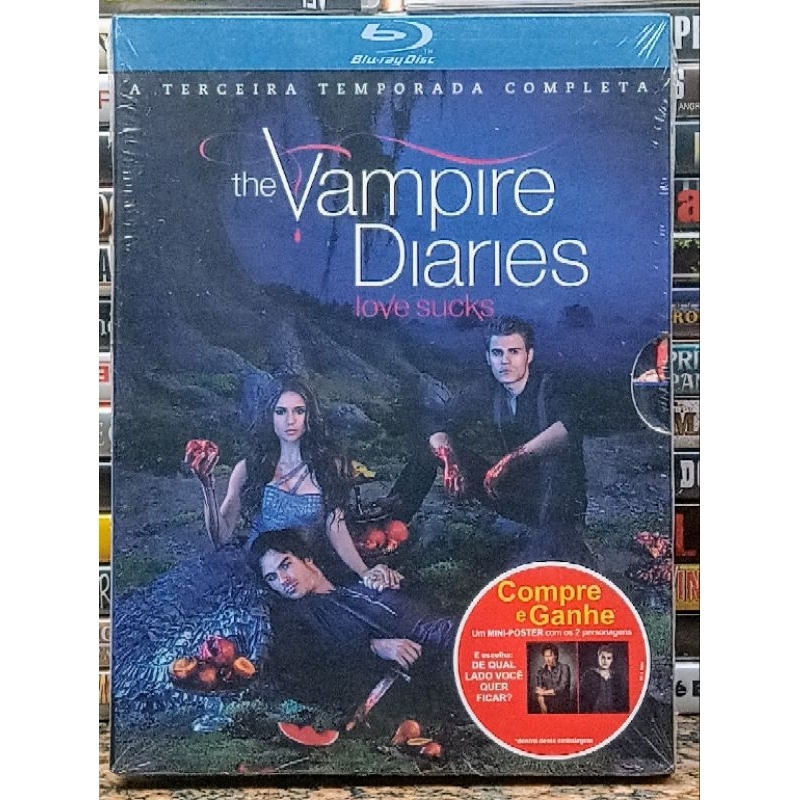 Blu-ray The Vampire Diaries Terceira Temporada 3º Completa ORIGINAL ...