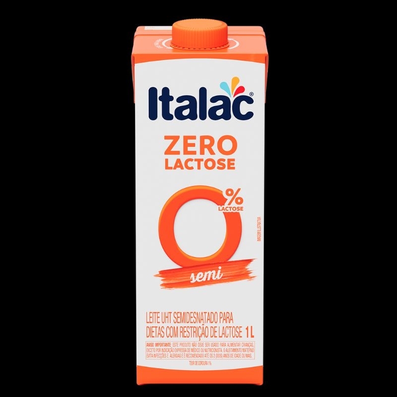 Kit Combo com 12 caixas de leite ZERO LACTOSE Italac Semidesnatado ...