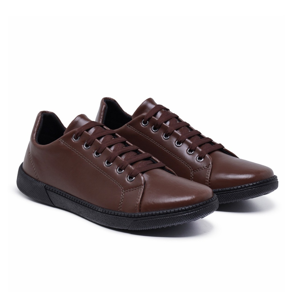 Tênis Masculino Sapatenis Casual Marrom Café | Shopee Brasil