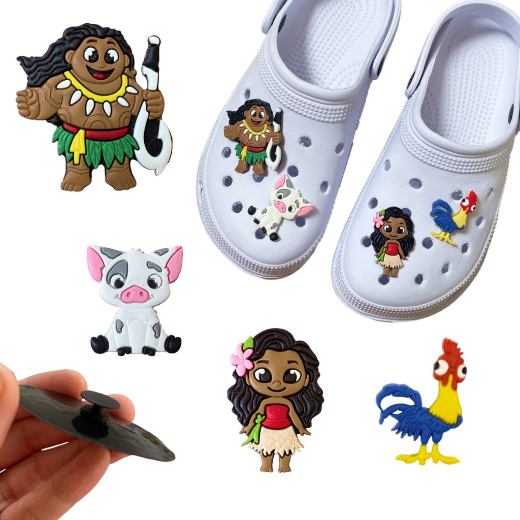 Kit 4 Pins Bottons Emborrachados Para Crocs Princesas Disney | Shopee ...
