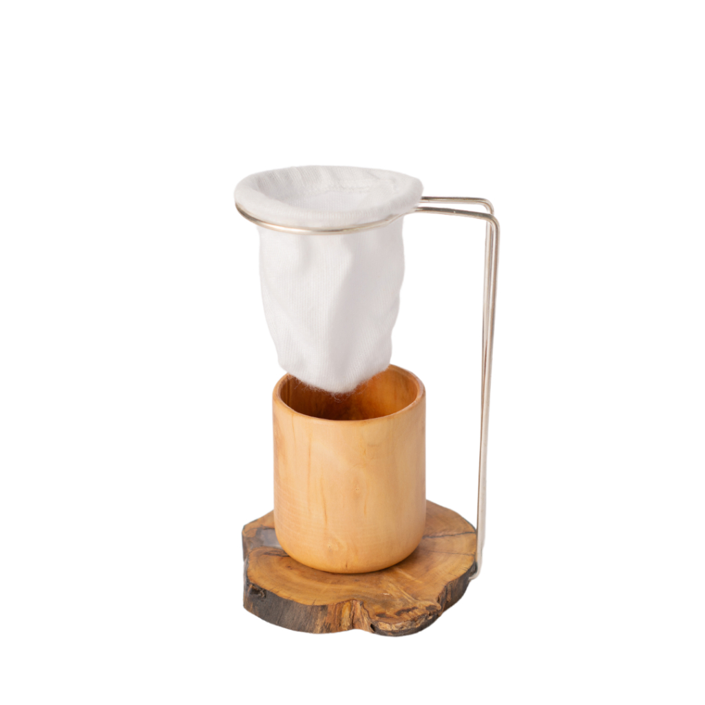 Coador individual com copo - madeira de café | Shopee Brasil