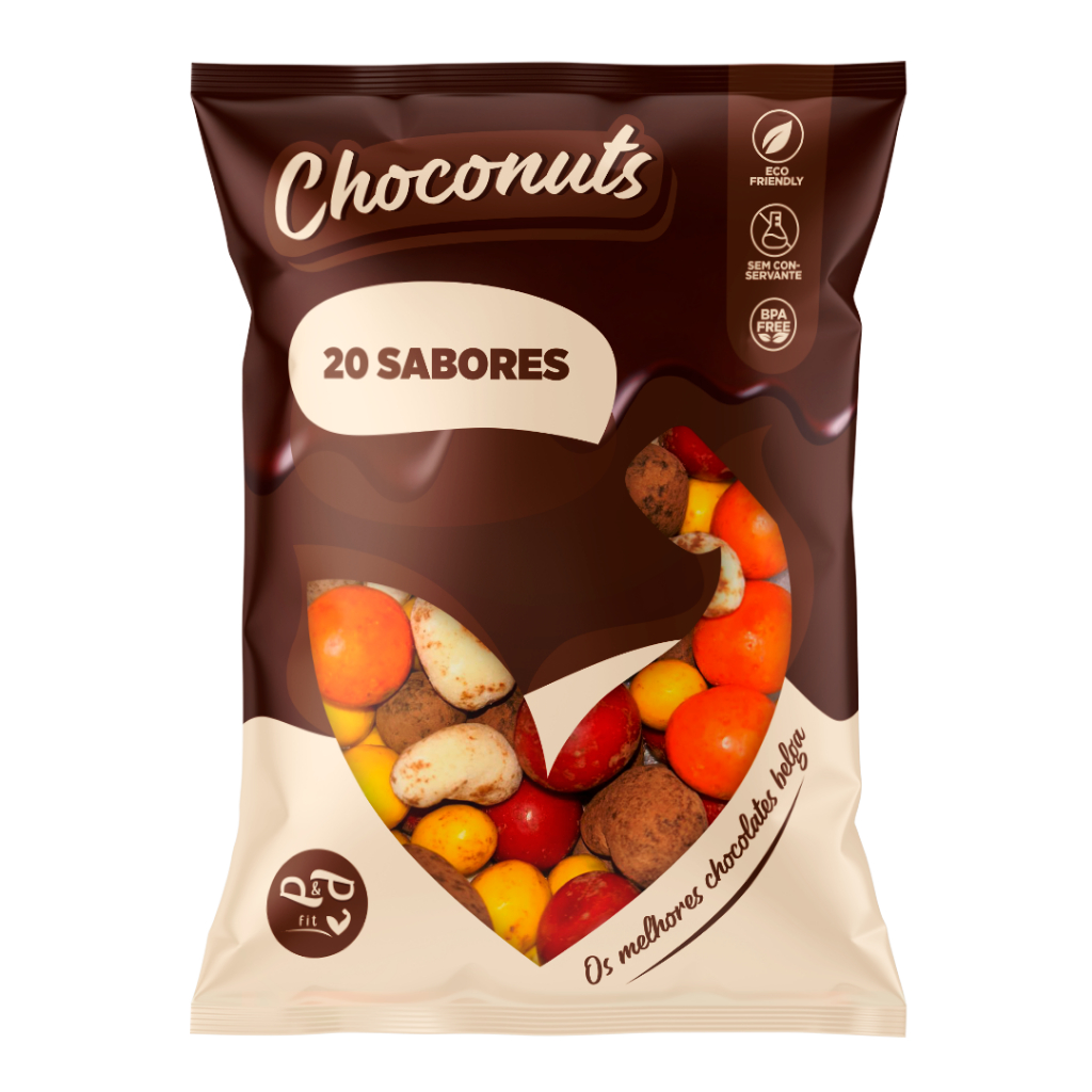 ChocoNuts P&P - Chocolate Premium com Castanhas e Frutas Secas | Shopee Brasil
