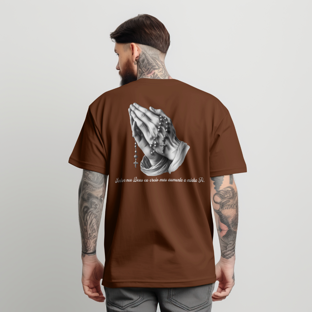 Camiseta Cristã Oversized Streetwear Masculina Camisa 100% Algodão ...