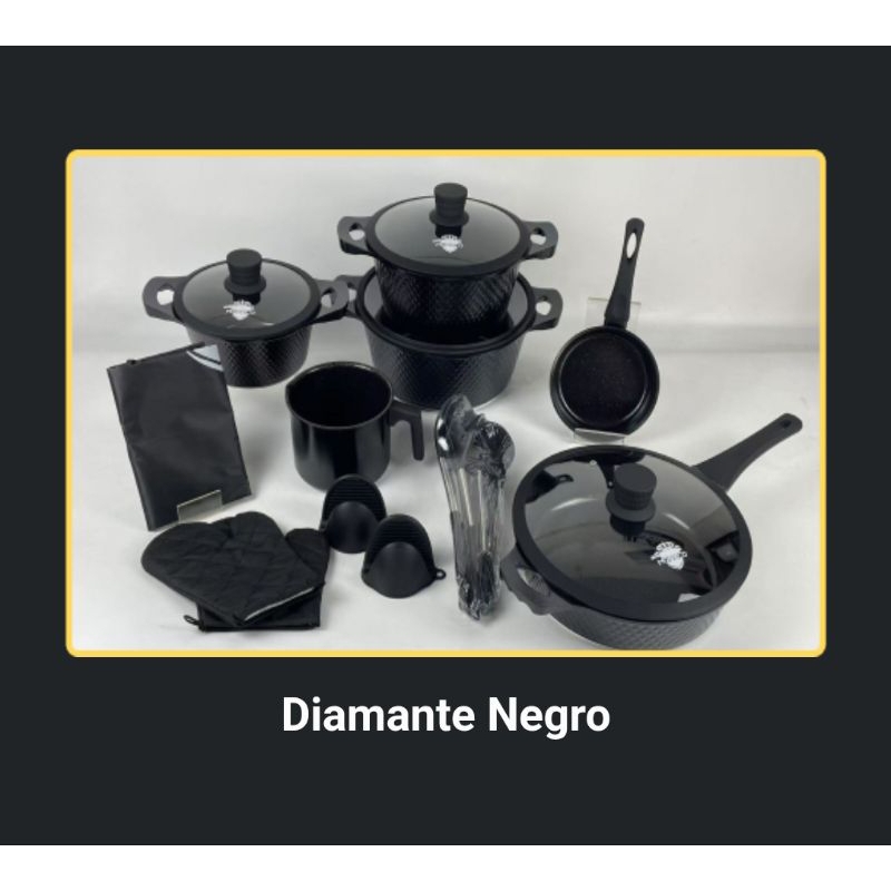 Jogo de Panelas Mônaco linha Diamante Premium 20 peças | Shopee Brasil