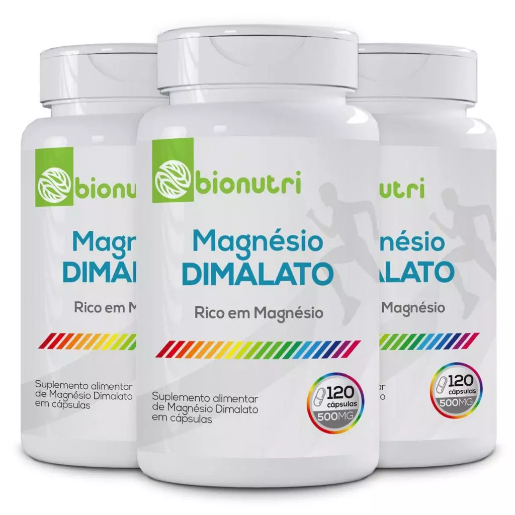 Kit 3x Magnesio Dimalato 120 Capsulas - Bionutri