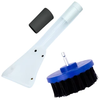 Bico Extratora Bocal Aspirador com Adaptador + Escova Rotativa Limpeza Super Macia Bico Bocal