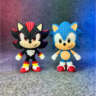 Bonecos Sonic e Shadow the Hedgehog articulados colecionáveis