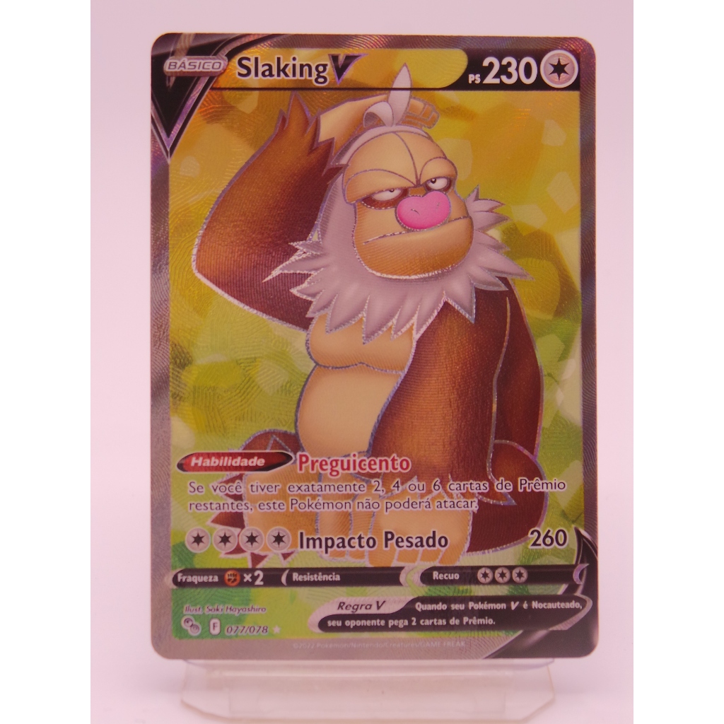 Carta Pokémon Slaking V Full Art Original Nova | Shopee Brasil