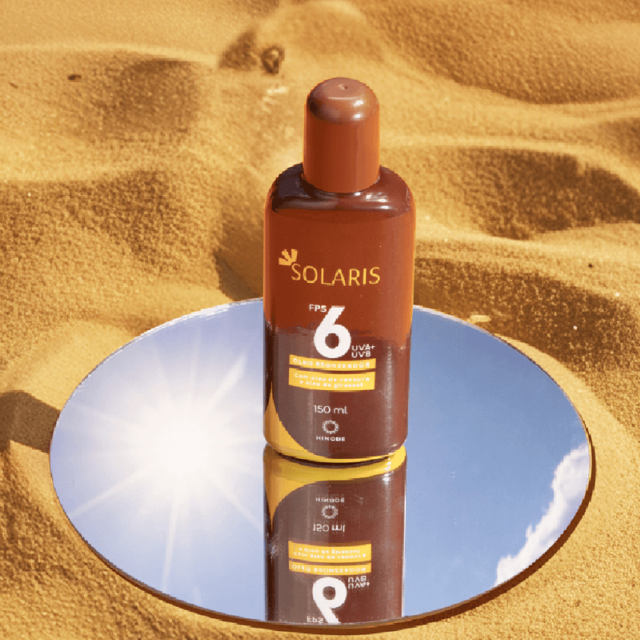 Bronzeador FPS 6 Proteção UVA e UVB Bronzeado Natural Óleo de
