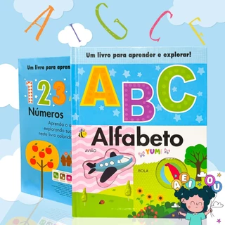 Livro Infantil do Bebê Primeiras Palavras Alfabeto Ilustrado Letras em 3D Capa Dura Premium em Oferta na Shopee