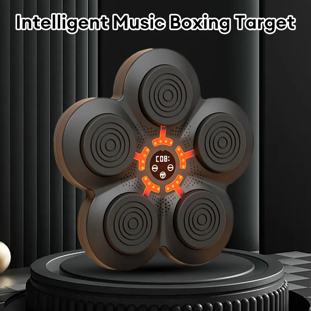 Maquina Boxe Musical Inteligente Treino Recaregavel Com Luva Boxing