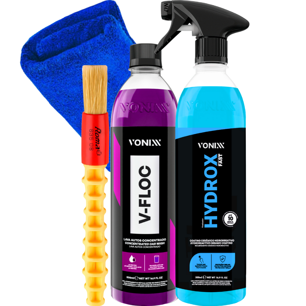 Kit Coating Cêramico Automotiva Hidro Repelente Hydrox Fast 500ml ...