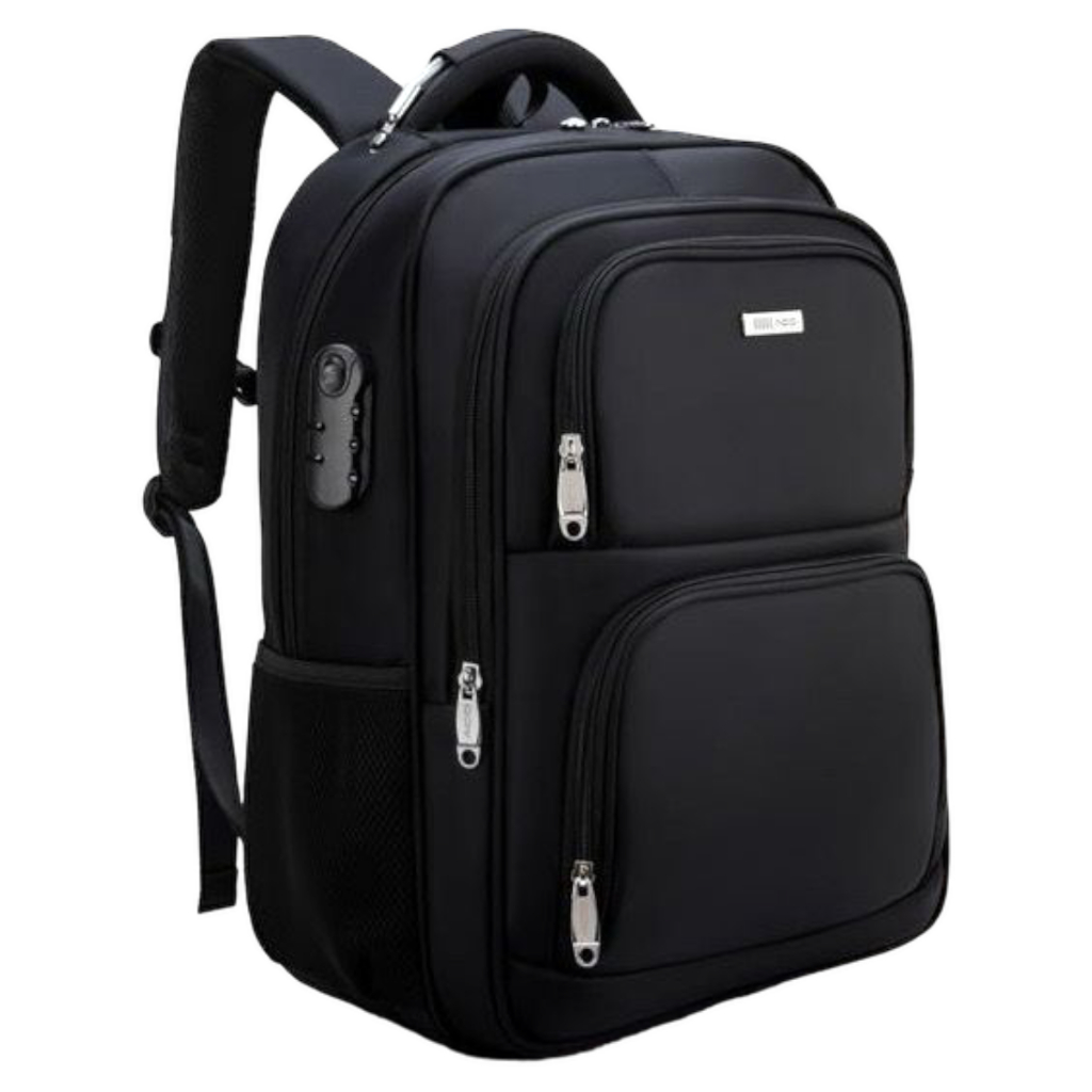 Mochila Unissex Notebook com Senha e Entrada para USB/ Fone de