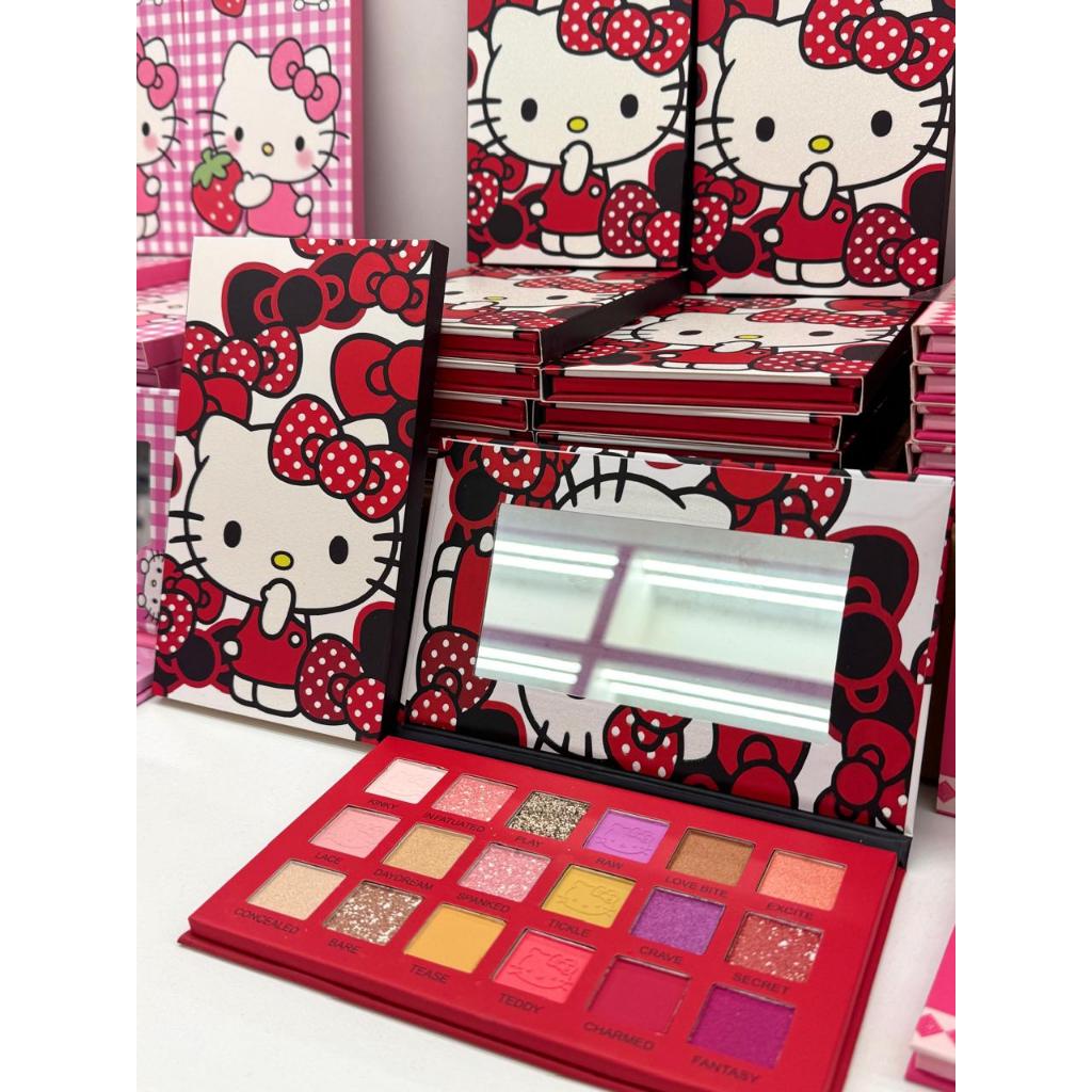 Paleta de sombra para adulto e criança sombra de hello kitty colorido