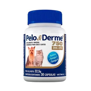 Pelo e Derme 750 DHA + EPA com 30 cápsulas