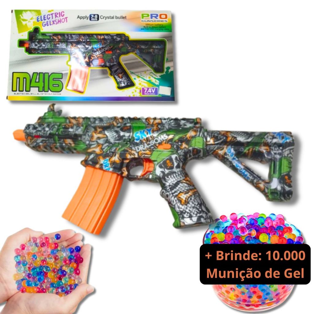Kit Arminha De Bolinha Gel Ak47 + Recarga 10000 Municao | Shopee Brasil