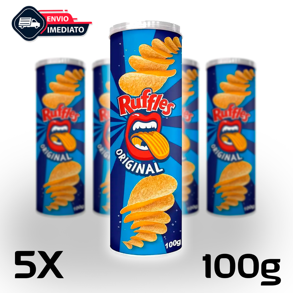 Kit 5 Batata Ruffles Original 100g Lata Elma Chips Tubo | Shopee Brasil