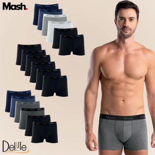Kit com 6 Cuecas Mash Box Boxer Modelo tradidional em Algodao Cotton Original Masulina em Oferta na Shopee