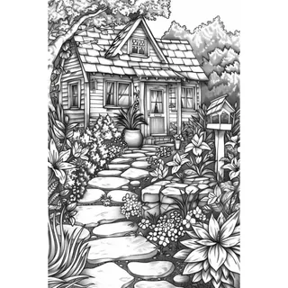 Desenhos para colorir Vilas Floridas - 30 Folhas A4 em Oferta na Shopee