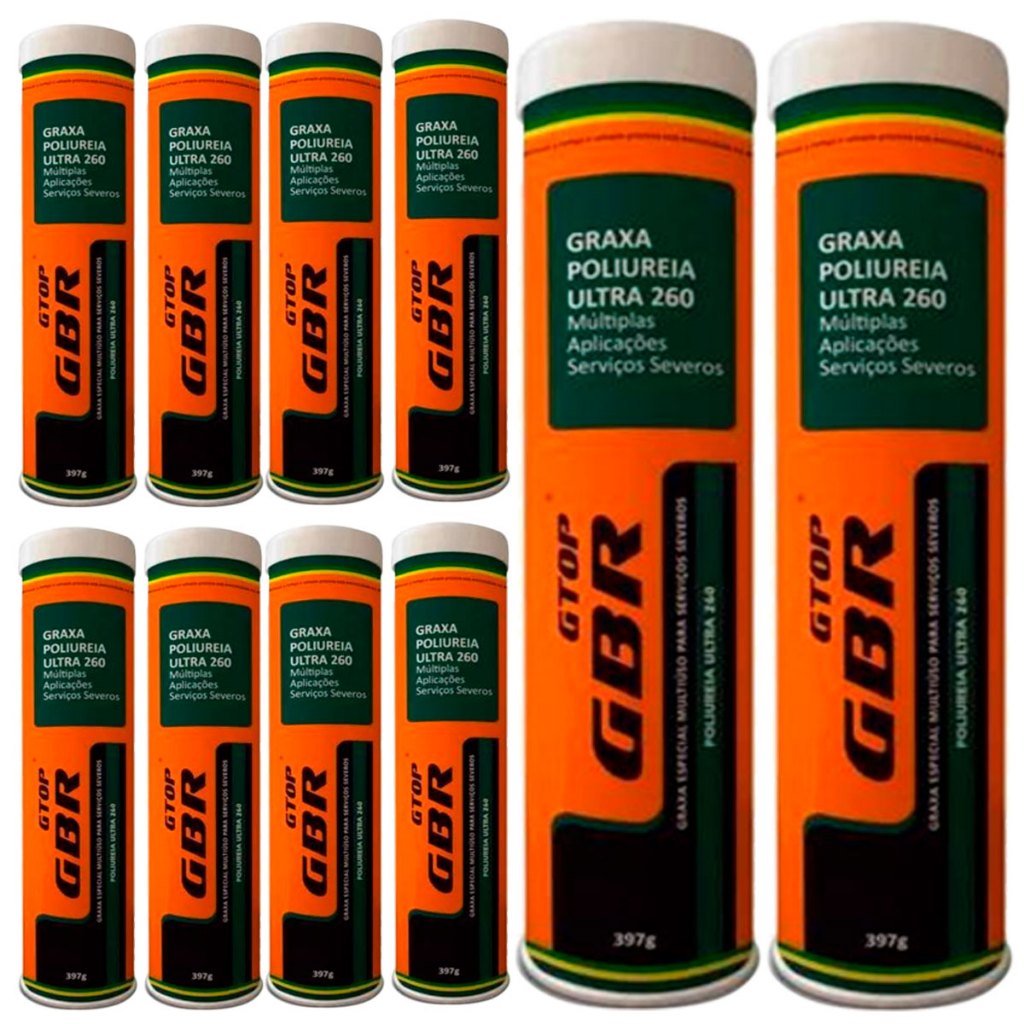 10 Unidades de Graxa Poliureia GTOP/GBR Ultra 260 385g | Shopee Brasil