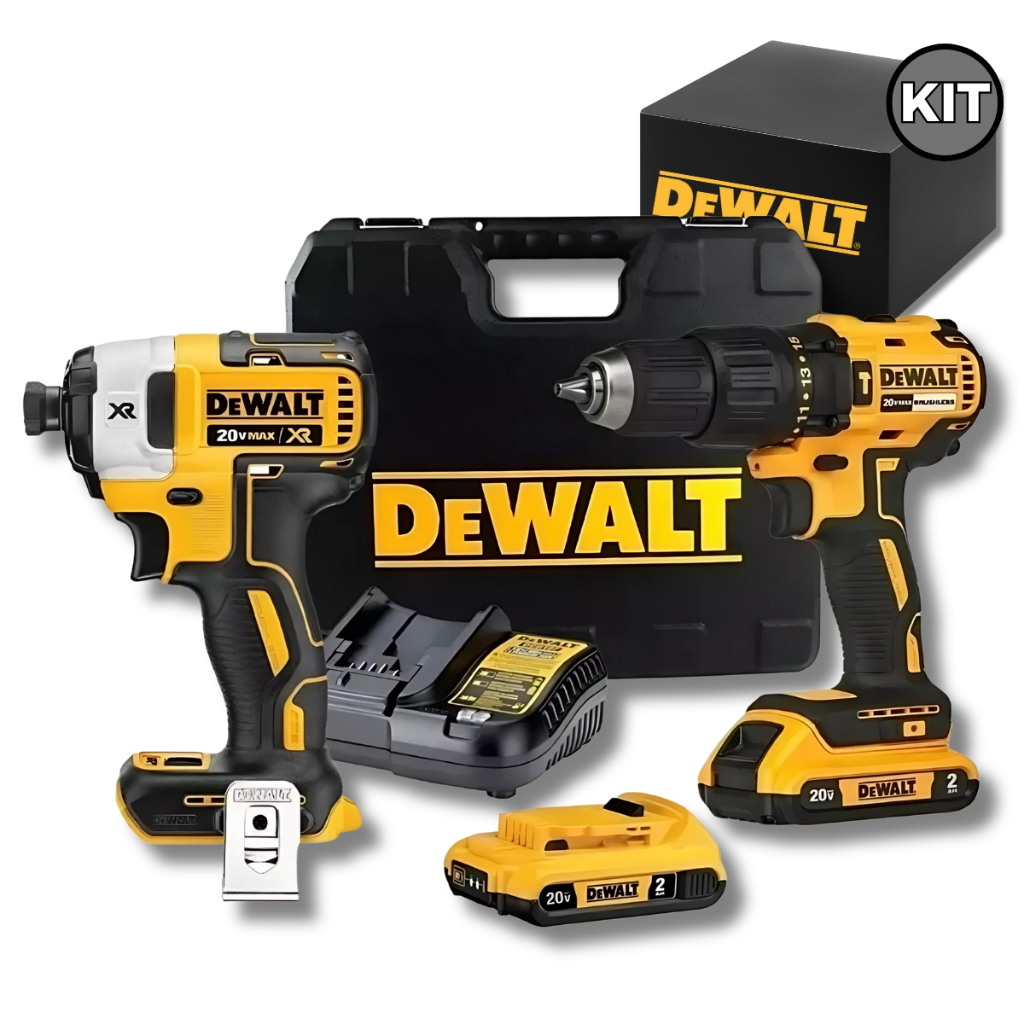 Kit Furadeira e Parafusadeira De Impacto 20v Brushless Dcd778 + DCF887 ...